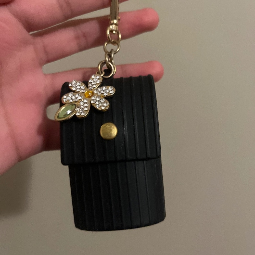 A black bag keychain